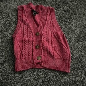 Pink vest sweater